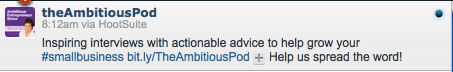 Ambitious Entrepreneur Show Tweet