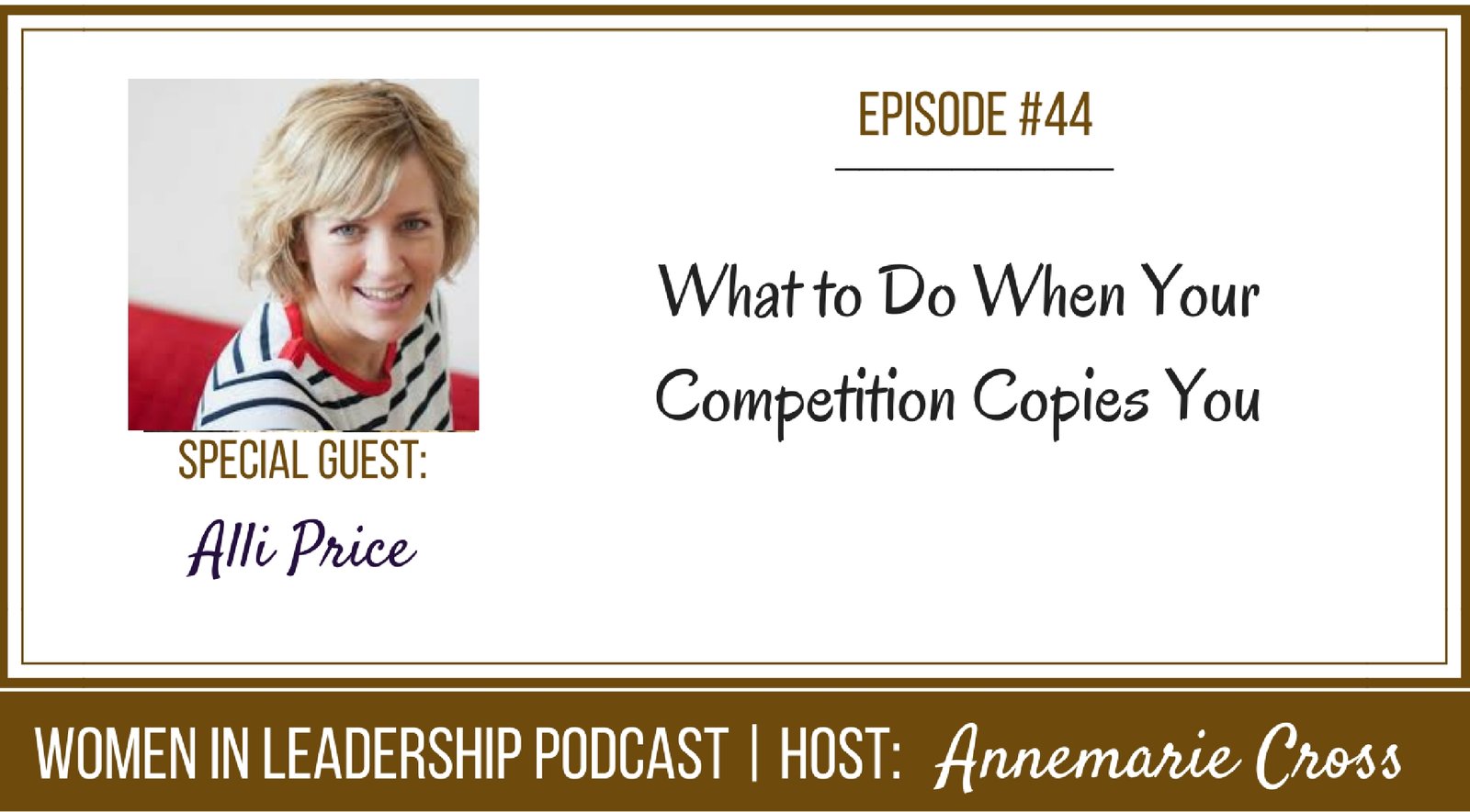 [Ep#44] What to Do When Your Competition Copies You [podcast]